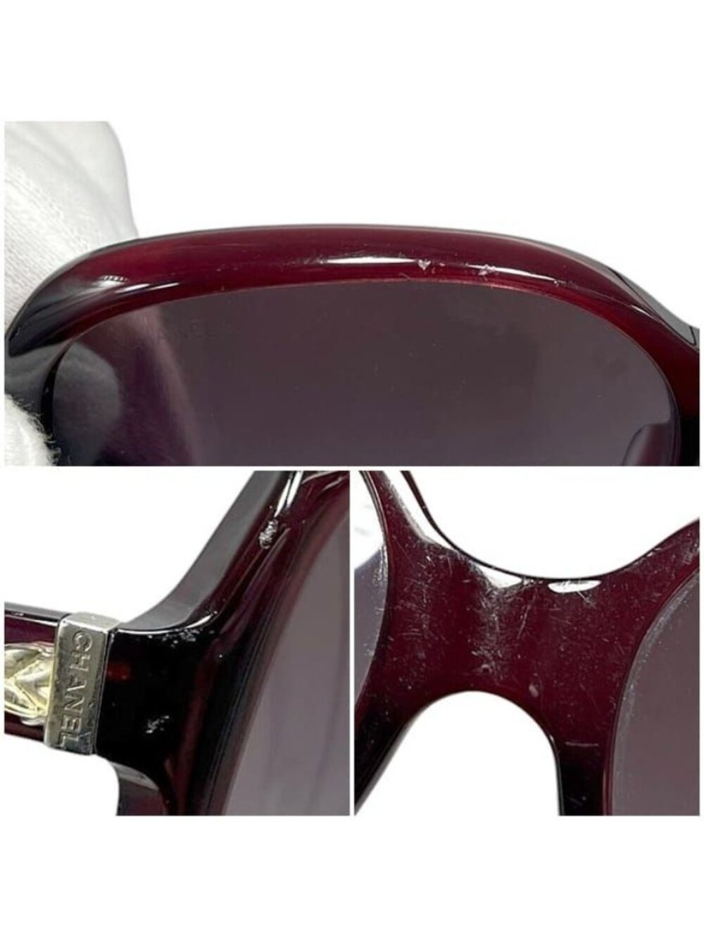 Chanel Sunglasses In Bordeaux Gradient 5196 Acetate - Picture 7 of 10